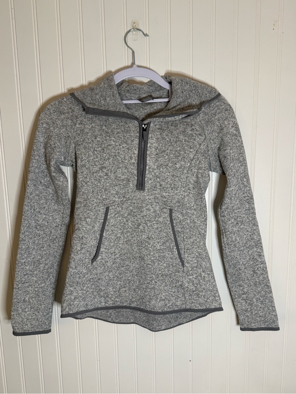 Lululemon Heather Gray Half-Zip Pullover Hoodie